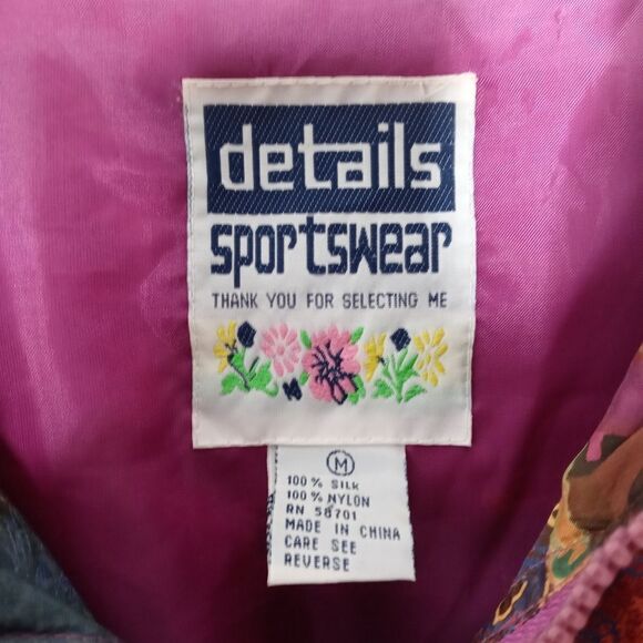 Vintage Details Sportswear silk jacket size medium - Picture 3 of 5